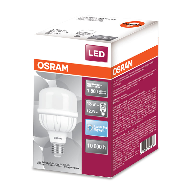 Foco LED High Wattage Eco 18W E27 120V 6500K de Ledvance (Osram)