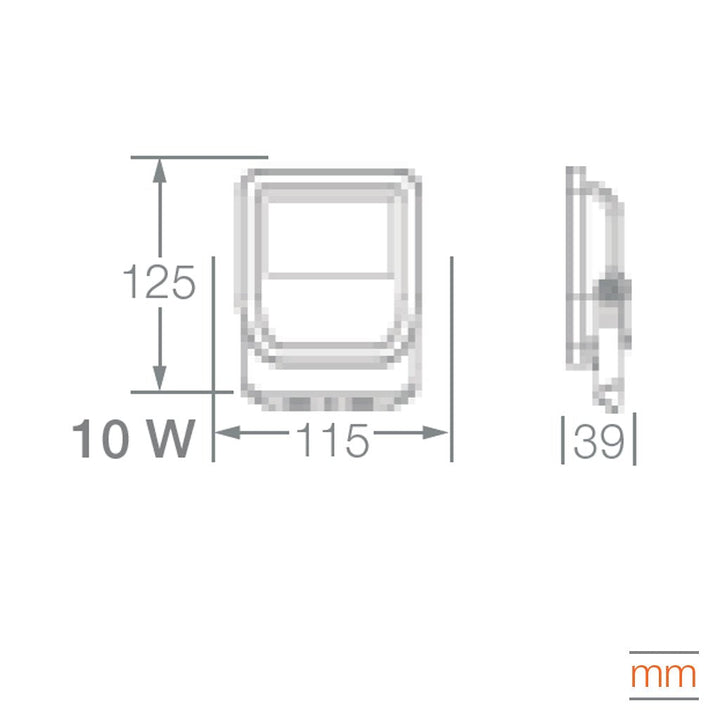 Reflector Exterior LED 10W Floodlight Performance opción de acabado negro o blanco y color de luz neutro cálido o neutro frío de Ledvance