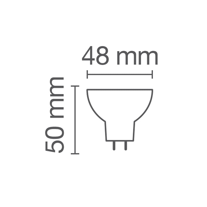 MR16 LED ECO 5W 36° 100-240V GU5.3 opciones color de luz (cálido, neutro cálido, neutro, frío) marca Levance