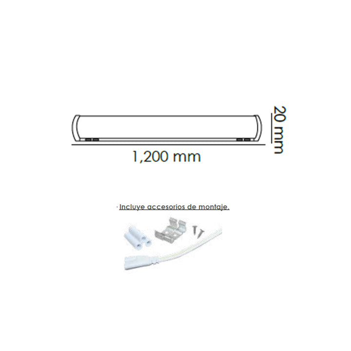 Luminario LED Color Azul Cuerpo de Aluminio 21W marca Mavrik