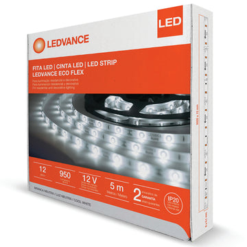 Tira LED ECOFLEX para Interiores 5m 12W/m 12V opciones en color de luz marca Ledvance