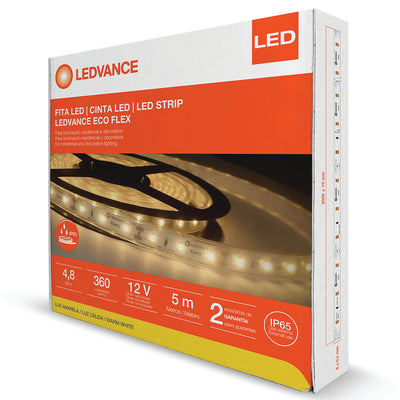 Tira LED ECOFLEX para Exteriores 5m 4.8W/m 12V marca Ledvance