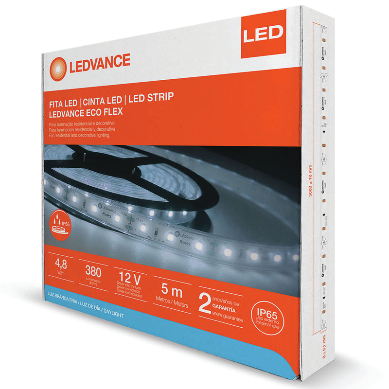 Tira LED ECOFLEX para Exteriores 5m 4.8W/m 12V marca Ledvance