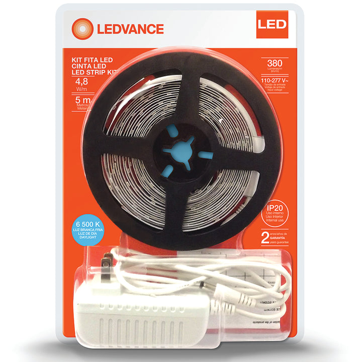 Kit Tira LED ECOKIT 4.8W/m para interiores rollo de 5m 100-277V listo para conectarse  marca Ledvance