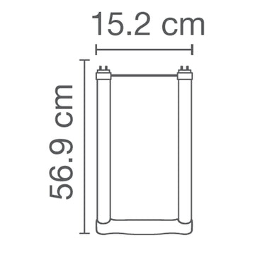 Tubo T8 Curvalum LED SUPERSTAR 18W 120-277V 50,000hr marca Osram