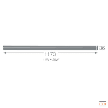 Luminario Linear Slim LED 20W (opción tiras continuas) de Ledvance