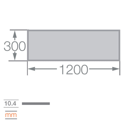 Luminario Panel LED 32W Atenuable 0-10v 30x120cm de Ledvance