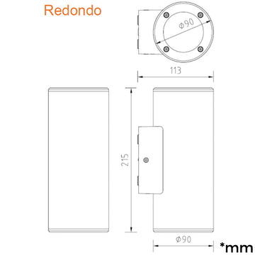 Aplique Dual Cylinder Luz Directa / Indirecta opción de acabado negro o blanco con bases GU10 de Ledvance
