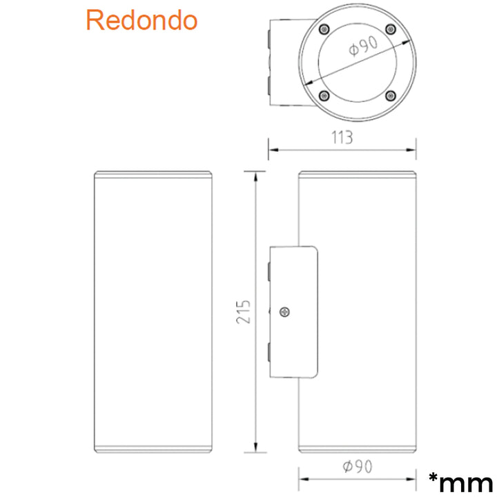 Aplique Dual Cylinder Luz Directa / Indirecta opción de acabado negro o blanco con bases GU10 de Ledvance