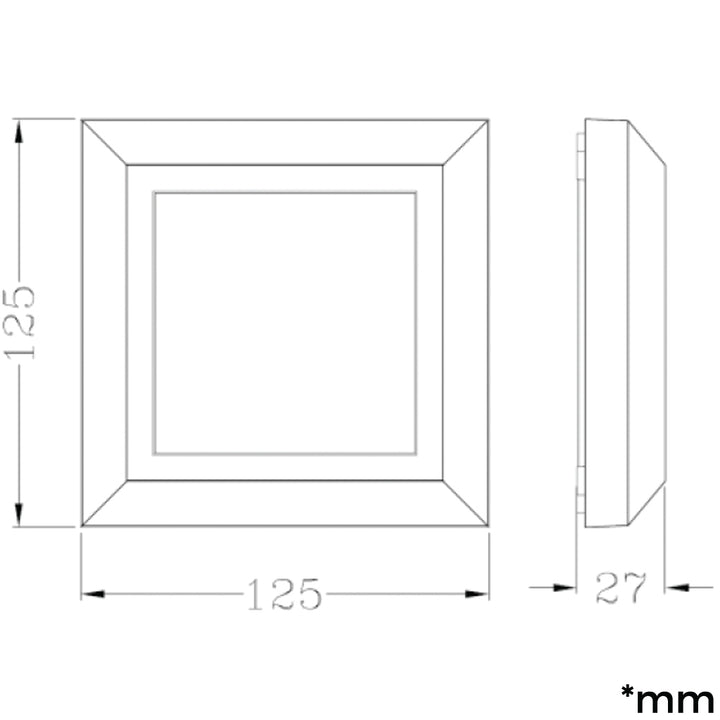 Luminario Cuadraro LED Decoled Quarter para muro 3W luz cálida opción de acabado negro o blanco de Ledvance