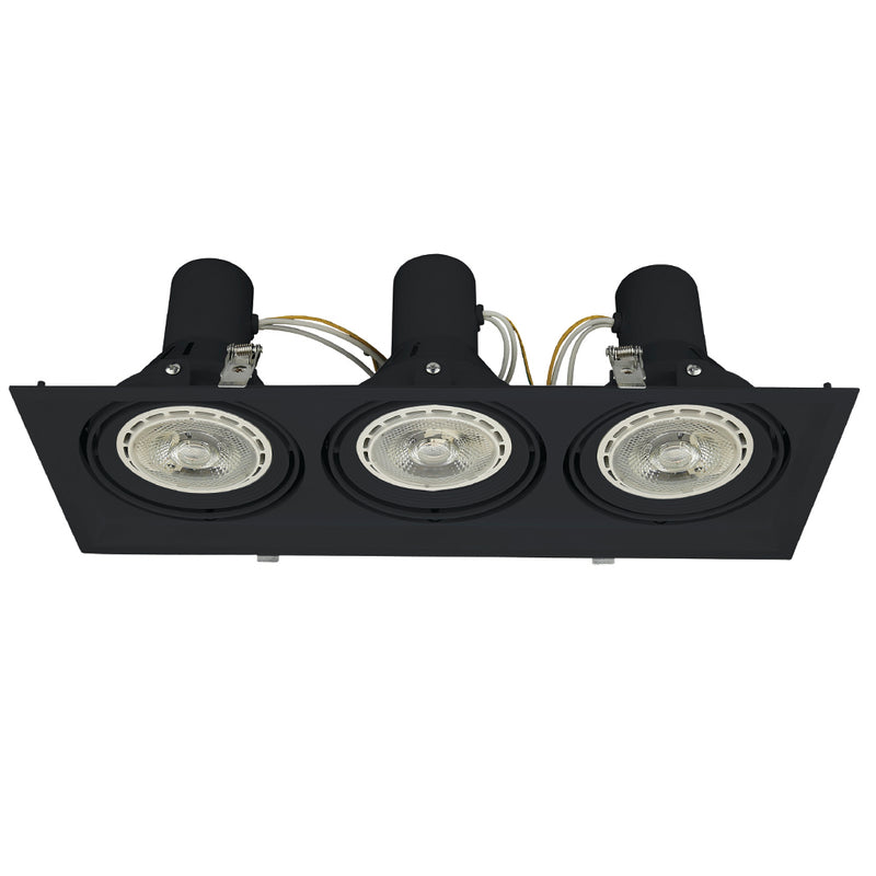 Downlight Triple opción acabado negro o blanco para lámparas Par30 E26 Multispot de Ledvance