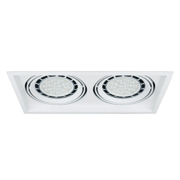 Downlight Doble opciones acabado negro o blanco  para lámparas AR111 GU10 Multispot de Ledvance