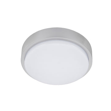 Luminarior exterior circular gris para sobreponer ALTRA 12w color de luz neutro cálido opción adicional acabado blanco o negro de Auro