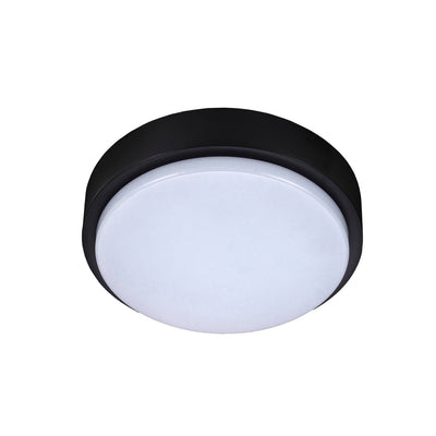 Luminarior exterior circular gris para sobreponer ALTRA 12w color de luz neutro cálido opción adicional acabado blanco o negro de Auro