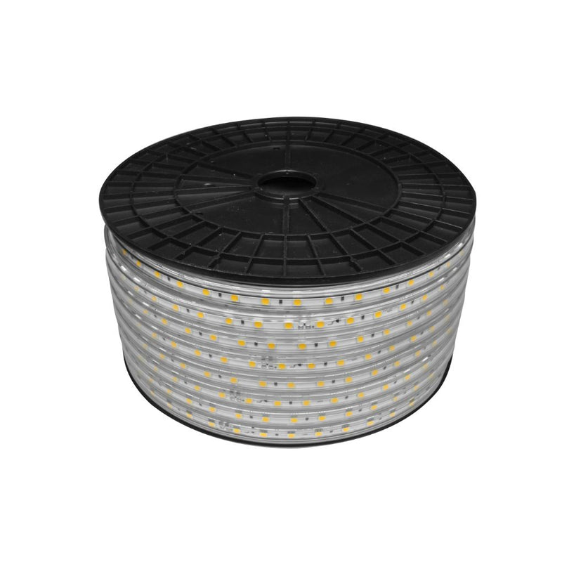 Tire LED 5050 NONWIRE 8W/m para exteriores rollo de 50m con chip de ultra-brillo 127V atenuable opción en color de luz de iLumileds