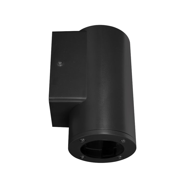 Luminario cilíndrico DOLI para foco MR16 GU10 acabado negro o blanco de Auro