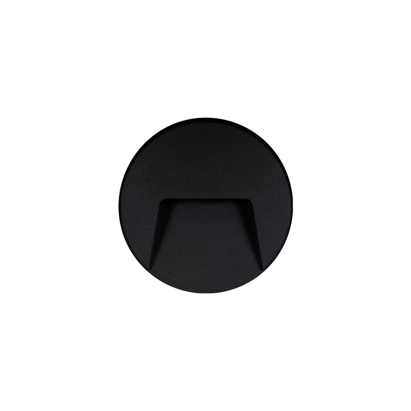 Luminario circular de cortesía KUI 3w color de luz neutro cálido acabado gris, incluye  tapas en blanco y negro para cambio de color de Auro