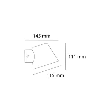 Luminario decorativo arbotante LIV para MR16 GU10 opción de acabado blanco o negro de Auro