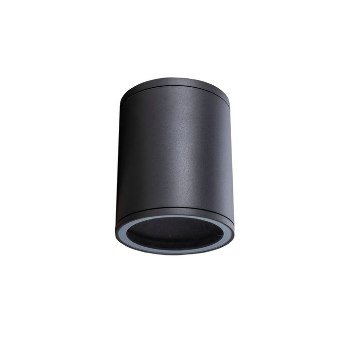 Luminario cilíndrico para sobrener en exterior BASMA con base E26 acabado gris urbano de AURO Lighting