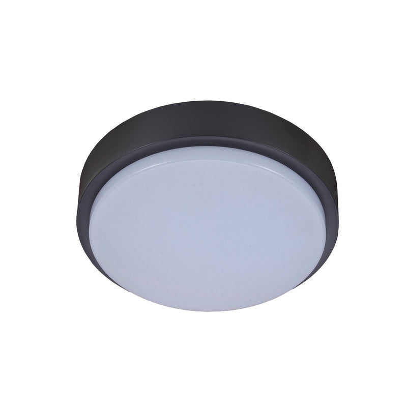 Luminarior exterior circular gris para sobreponer ALTRA 12w color de luz neutro cálido opción adicional acabado blanco o negro de Auro