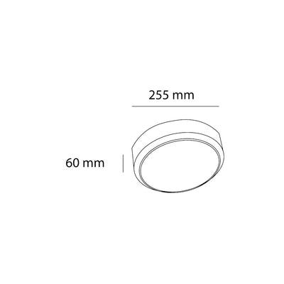 Luminarior exterior circular para sobreponer ALTRA 12w color de luz neutro cálido opción acabado gris / blanco / negro de Auro