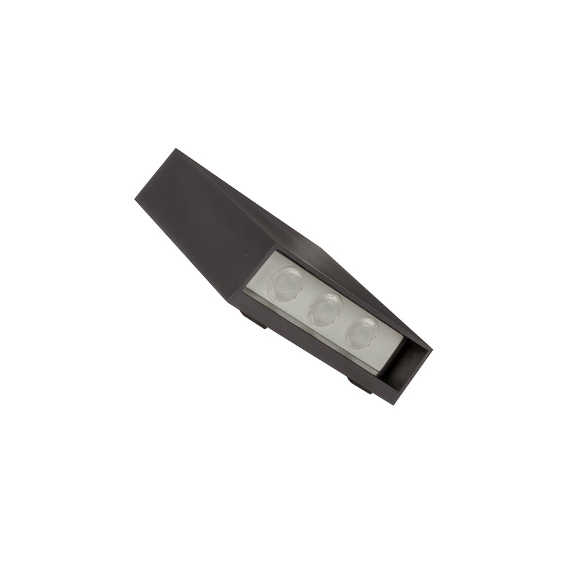 Luminario arbotante rectangular PAT 6w color de luz neutro cálido acabado gris (Incluye tapa adicional en blanco) de Auro