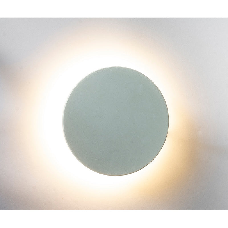 Luminario decorativo circular para muro 8w opción acabado blanco o negro color de luz neutro cálido de Auro