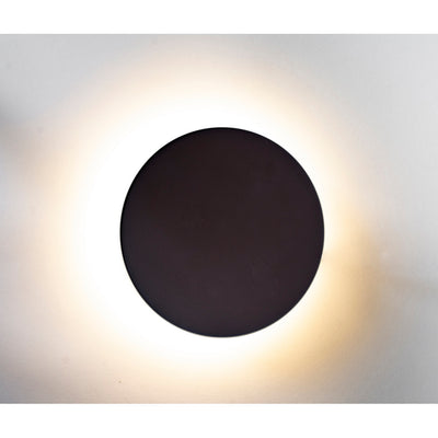 Luminario decorativo circular para muro 8w opción acabado blanco o negro color de luz neutro cálido de Auro