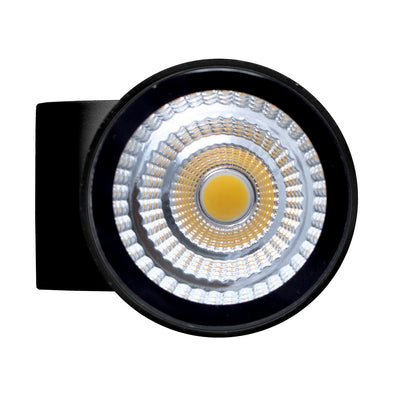 Luminario cilíndrico bidireccional BASIL 2x3W 90° para muro opción acabado blanco o negro color de luz neutro cálido (3000K) de Auro