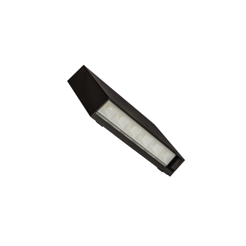 Luminario arbotante rectangular KUNO bidireccional 12w 65° color de luz neutro cálido acabado gris (tapa blanca incluida) de Auro