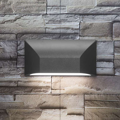 Arbotante Wallpack LEDA decoractivo 6w acabado gris (adicional incluye tapa blanca) color de luz neutro cálido de Auro