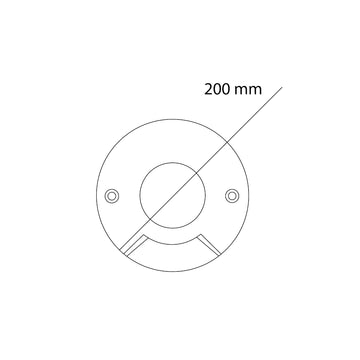 Luminario ASTRID para empotrar en piso con una salida de luz 3w color de luz neutro cálido, IK10 de Auro