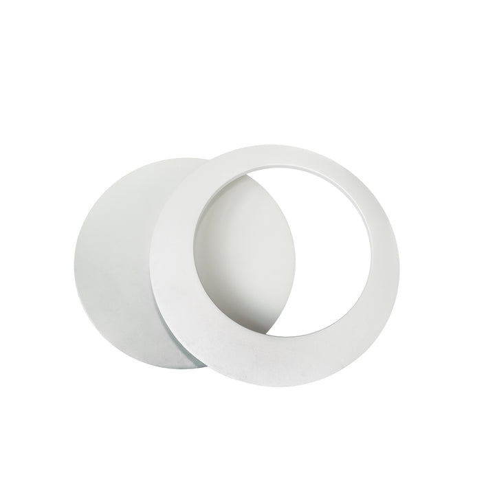 Luminario acabado blanco ORBIT 7W con circulo exterior móvil luz indirecta color de luz neutro cálido de AURO Lighting