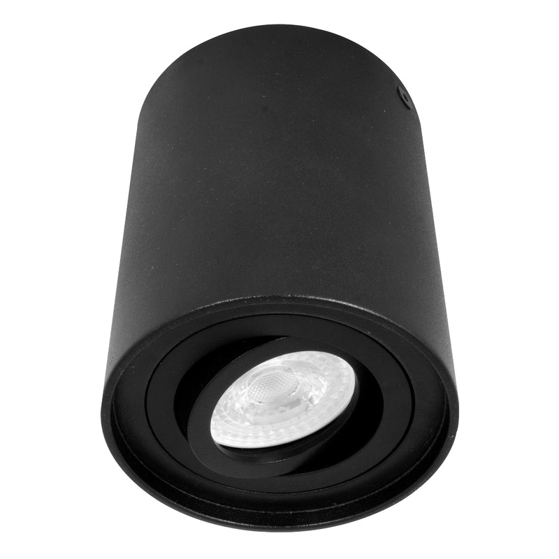 Luminario cilíndrico de sobreponer dirigible PRACTIC Ø9.7cm  para MR16 GU10opción de acabado blanco o negro de AURO Lighting