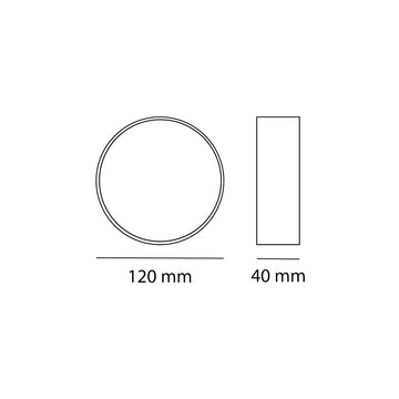 Downlight STELLA marco invisible para sobreponer 16w opción de acabado blanco o negro y color de luz neutro cálido o neutro Ø12cm de AURO Lighting