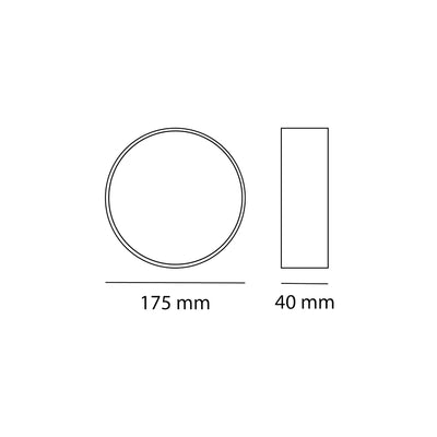 Downlight STELLA marco invisible para sobreponer 24w opción de acabado blanco o negro y color de luz neutro cálido o neutro Ø17.5cm de AURO Lighting