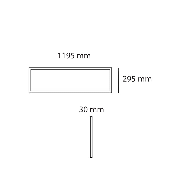 Luminario Z PANEL LED 40w 100-277V 119.5x30.3cm opción color de luz neutro y neutro frío para empotrar o suspender de AURO Lighting