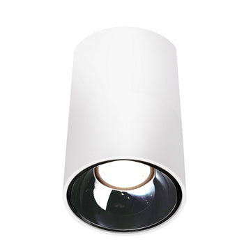 Downlight cilíndrico de sobreponer IBI 5W 30° 3000K CRI>90 opción de acabado blanco o negro de AURO Lighting