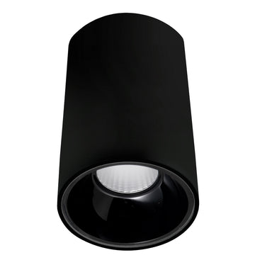 Downlight cilíndrico de sobreponer IBI 5W 30° 3000K CRI>90 opción de acabado blanco o negro de AURO Lighting