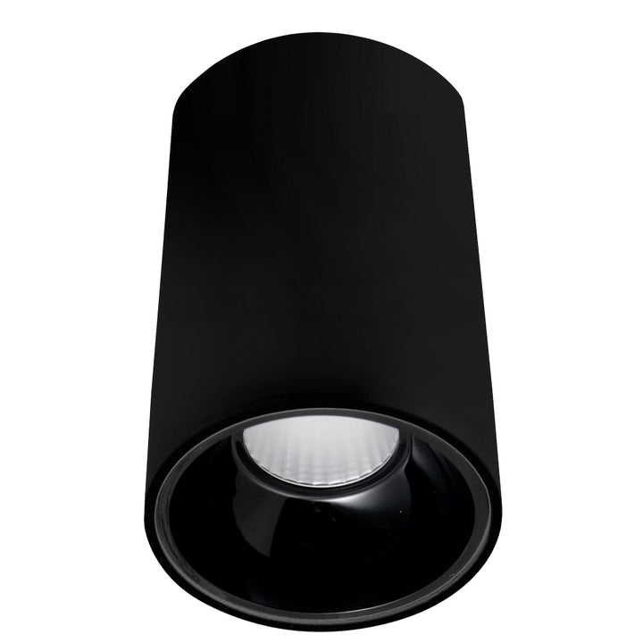 Downlight cilíndrico de sobreponer IBI 5W 30° 3000K CRI>90 opción de acabado blanco o negro de AURO Lighting