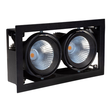 Downlight WALID 50W CRI>90 24° rectangular acabado negro o blanco, color de luz neutro cálido de Auro