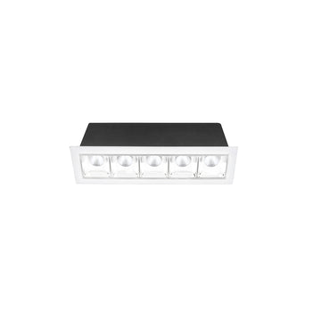 Downlight de bajo deslumbramiento OBA cinco ópticas marco blanco opción color reflector blanco o negro 10w luz neutra cálida CRI>90 de AURO Lighting