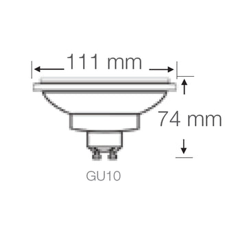 AR111 LED SS 12W 2700K Atenuable100-240V 24° o 40° GU10 marca Osram