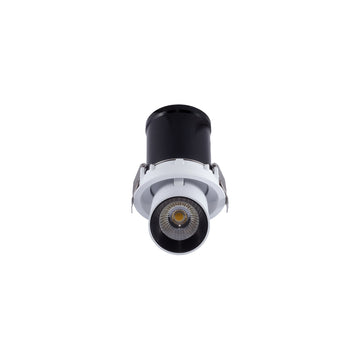 Downlight UNAX 7W 24° dirigible con reflector extraíble base circular para empotrar, color de luz neutro cálido (3000K) o neutro (4000K), acabado blanco o negro, opciones ángulos de salida de Auro