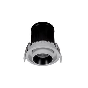 Downlight UNAX 7W 24° dirigible con reflector extraíble base circular para empotrar, color de luz neutro cálido (3000K) o neutro (4000K), acabado blanco o negro, opciones ángulos de salida de Auro