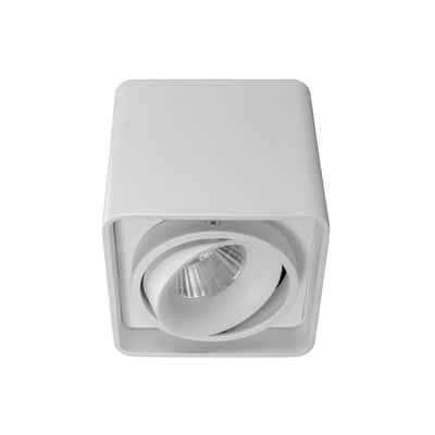 Downlight cúbico drigible de sobreponer YERAY 10W 35° CRI>90 opción acabados blanco o negro y color de luz neutro cálido o neutro de AURO Lighting