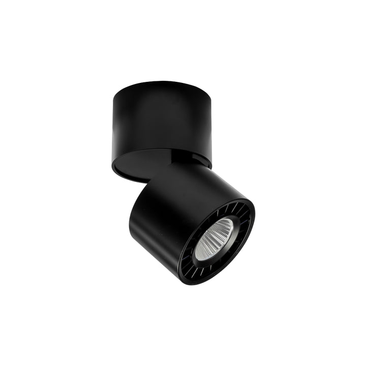 Proyector circular direccionable OTO 28W 24° CRI>90 acabado blanco o negro para sobreponer opciones color de luz neutro cálido y neutro de AURO Lighting