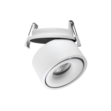 Proyector circular direccionable TIVOLO 14W 38° CRI>90 opción de acabado blanco o negro para empotrar opciones color de luz neutro cálido y neutro de AURO Lighting
