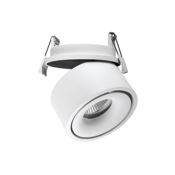 Proyector circular direccionable TIVOLO 14W 38° CRI>90 opción de acabado blanco o negro para empotrar opciones color de luz neutro cálido y neutro de AURO Lighting