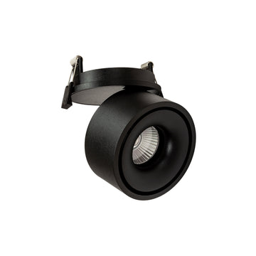 Proyector circular direccionable TIVOLO 14W 38° CRI>90 opción de acabado blanco o negro para empotrar opciones color de luz neutro cálido y neutro de AURO Lighting